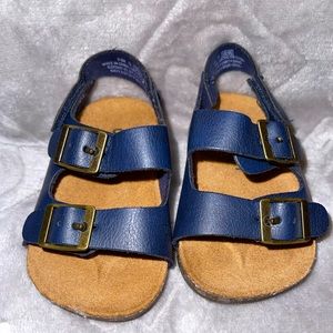 Old Navy Faux-Suede Double-Buckle Sandals for Baby - Navy Blue - Size 3-6 M